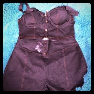Two piece jean stretch set